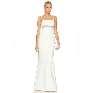 NWT $378 LIKELY Stefania Gown in White 8